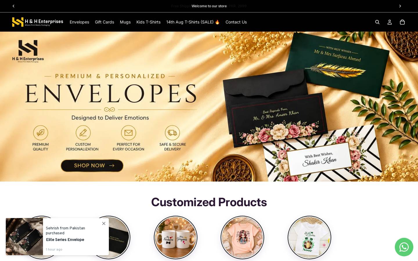 hhenterprises.store homepage screenshot
