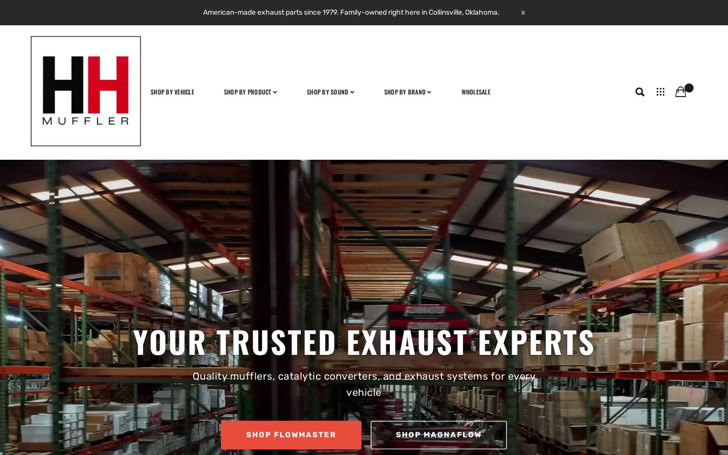 hhmuffler.com homepage screenshot
