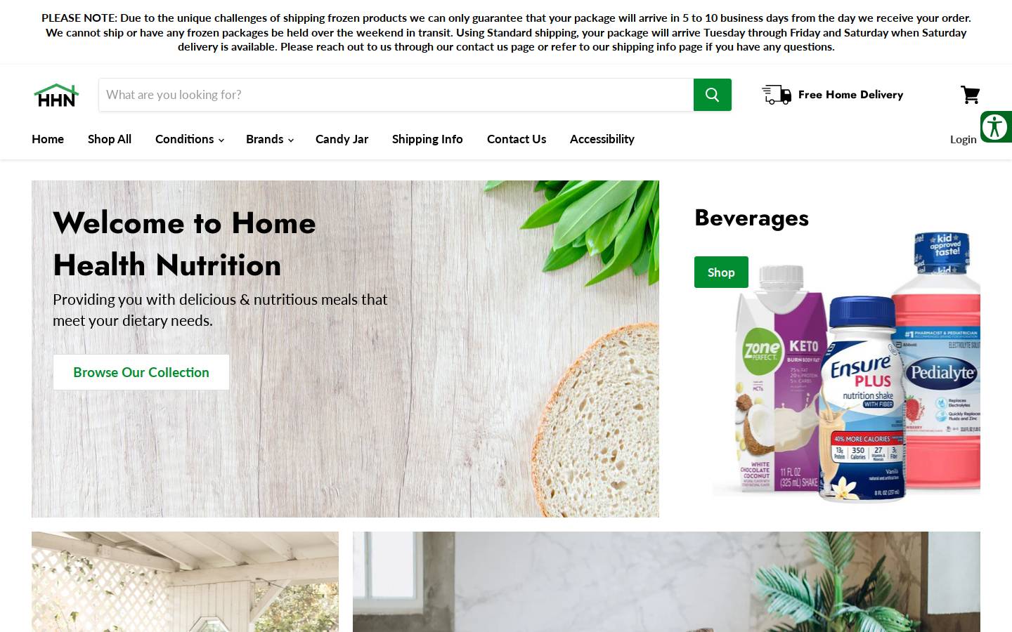 hhnutrition.com homepage screenshot