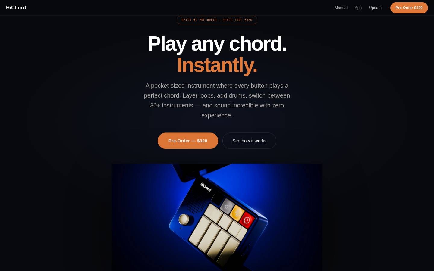 hichord.shop homepage screenshot