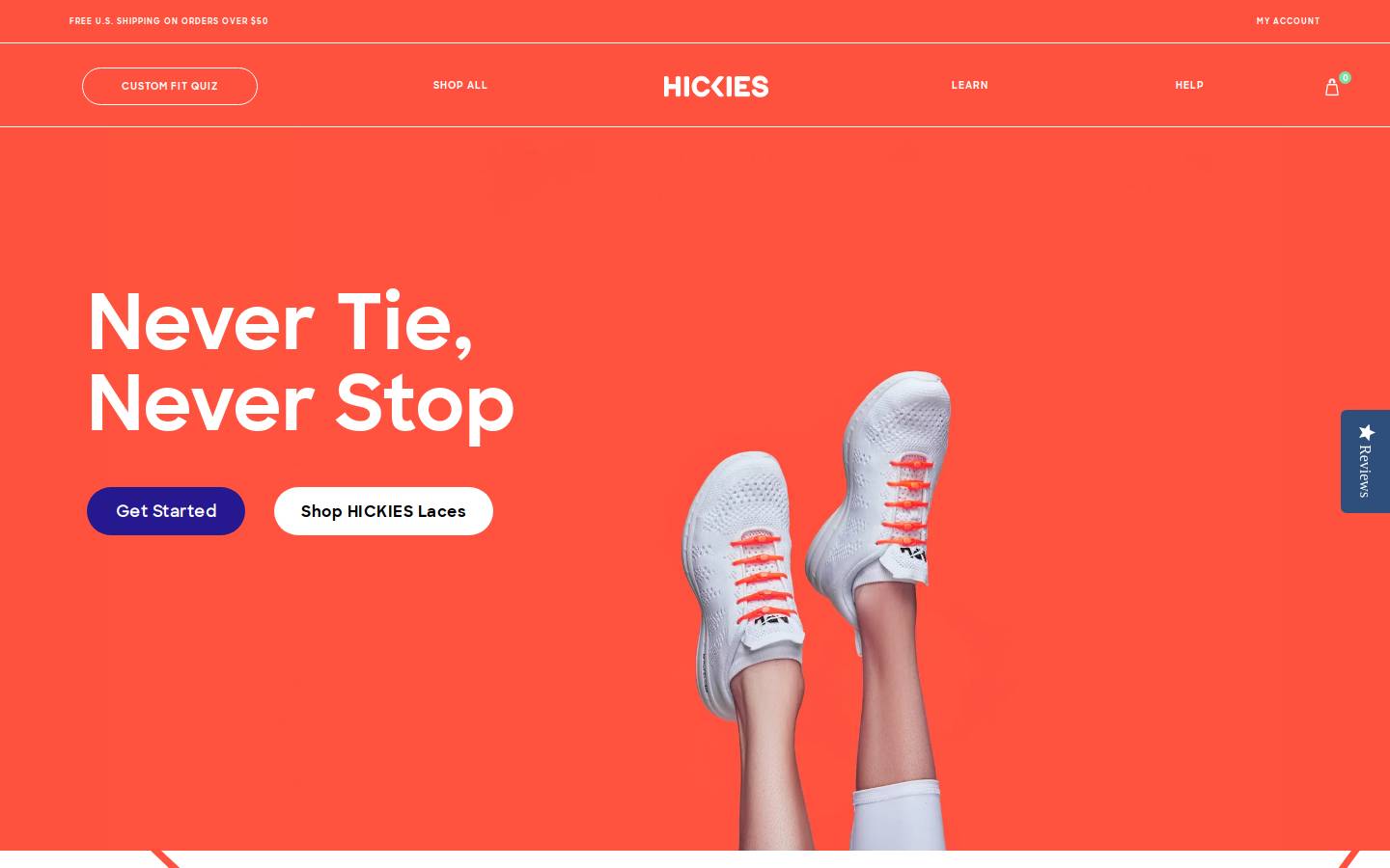HICKIES homepage screenshot