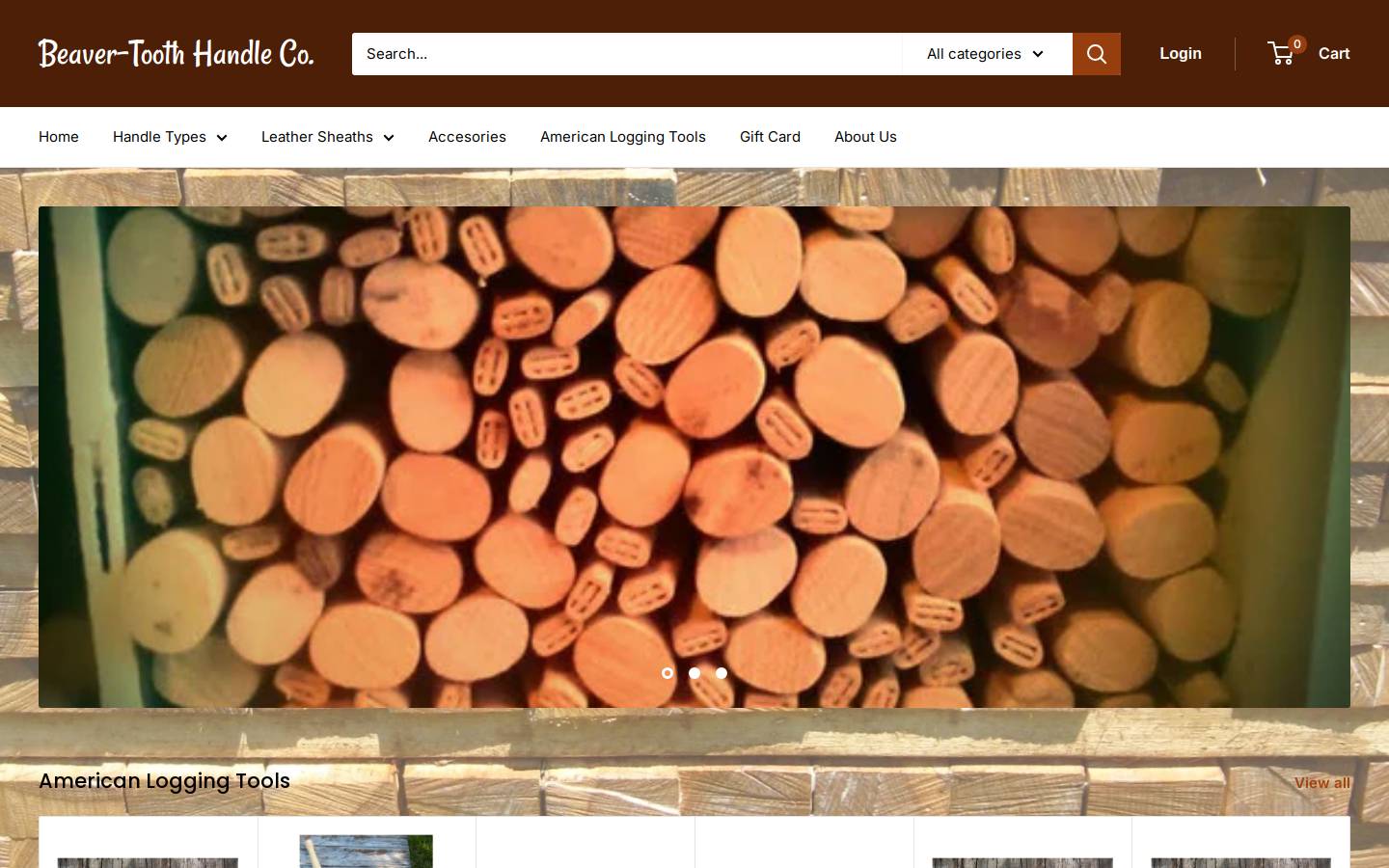 hickoryhandlestore.com homepage screenshot