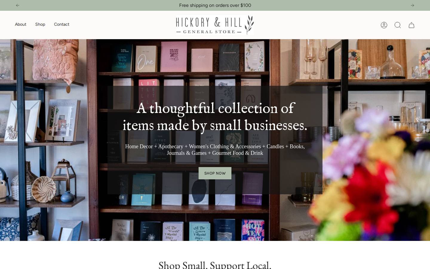 hickoryhillgeneralstore.com homepage screenshot