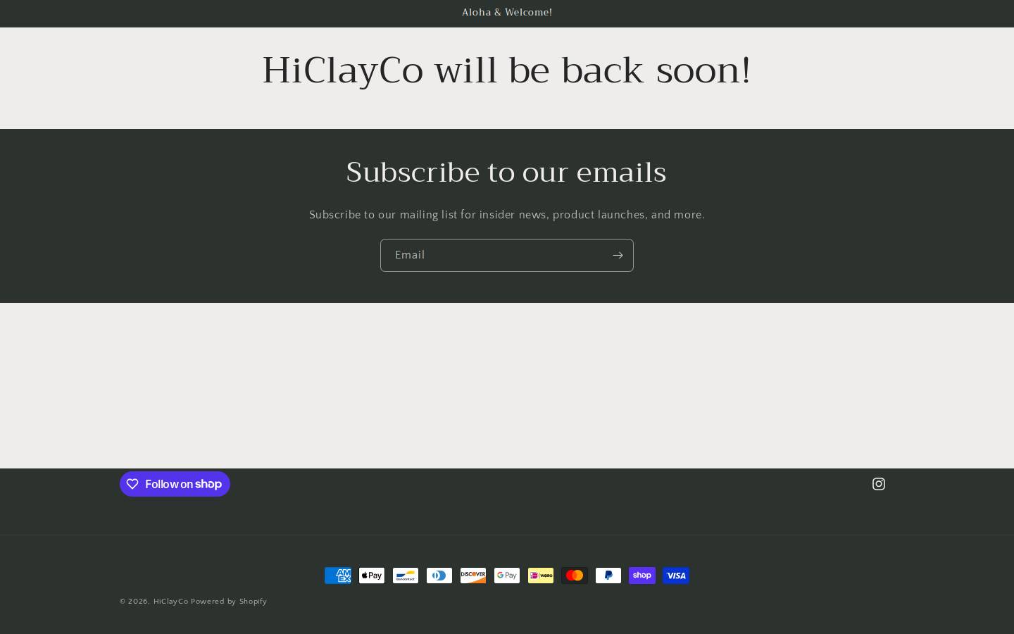 hiclayco.com homepage screenshot