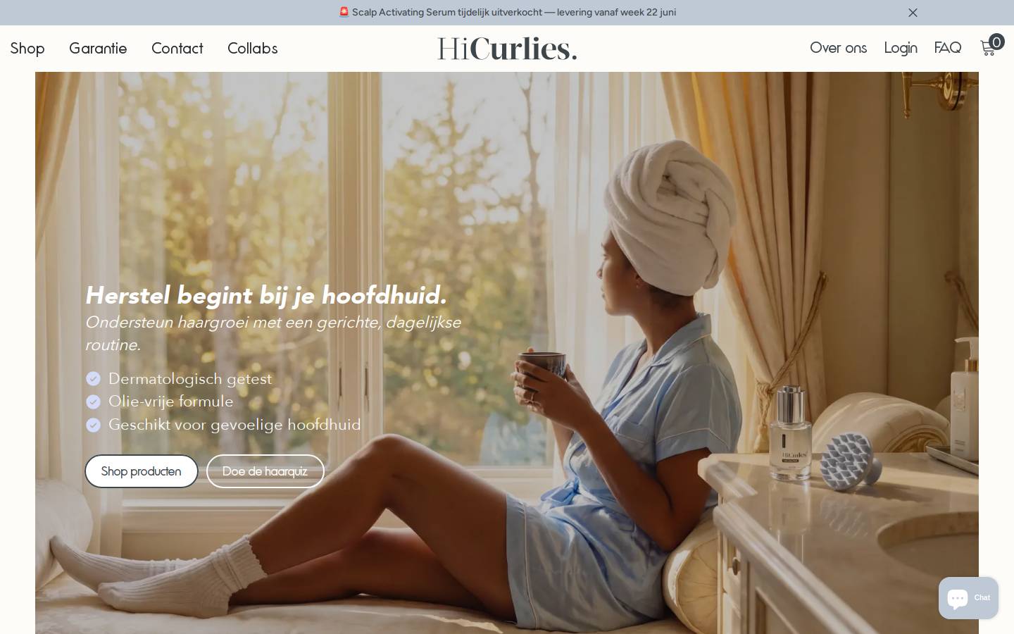 HiCurlies homepage screenshot