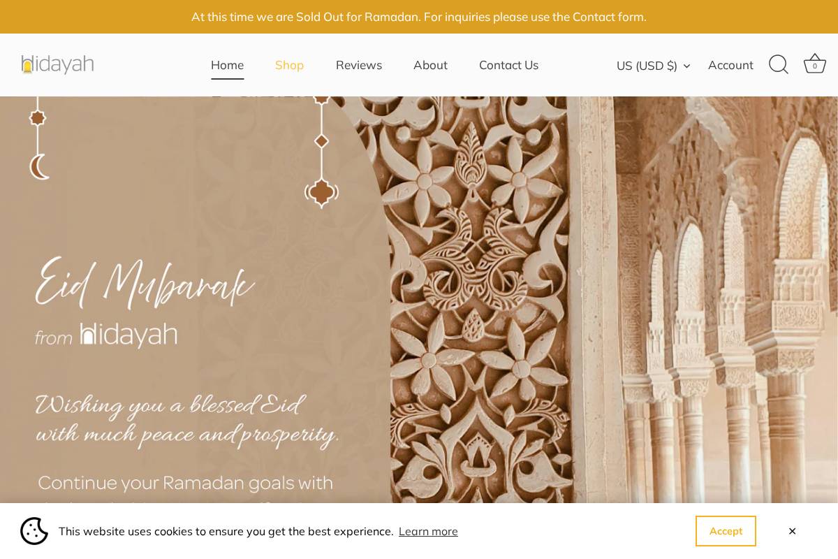 hidayah.us homepage screenshot