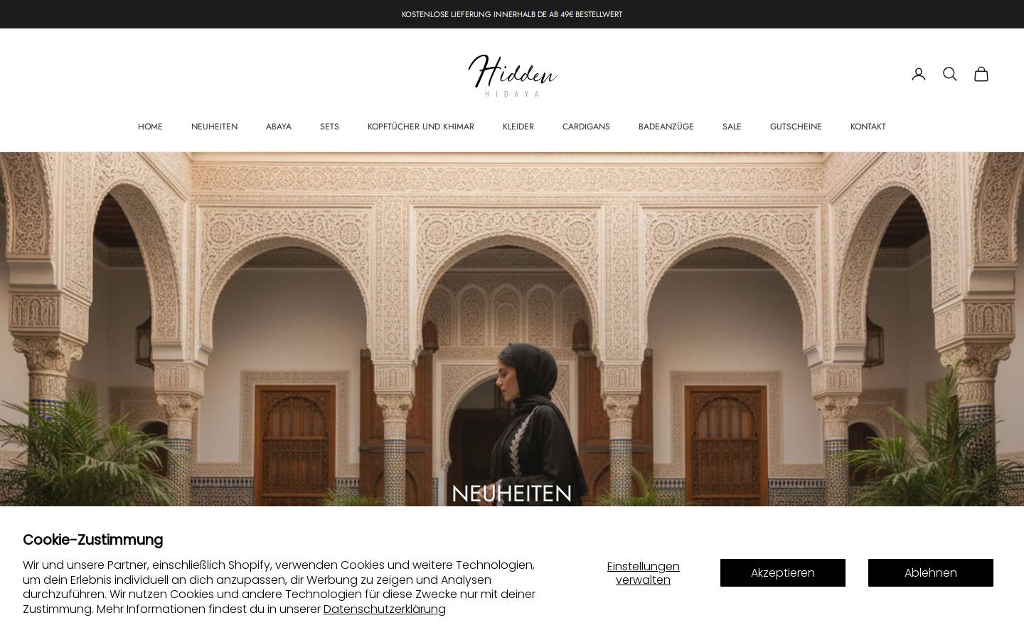 hidden-hidaya.com homepage screenshot