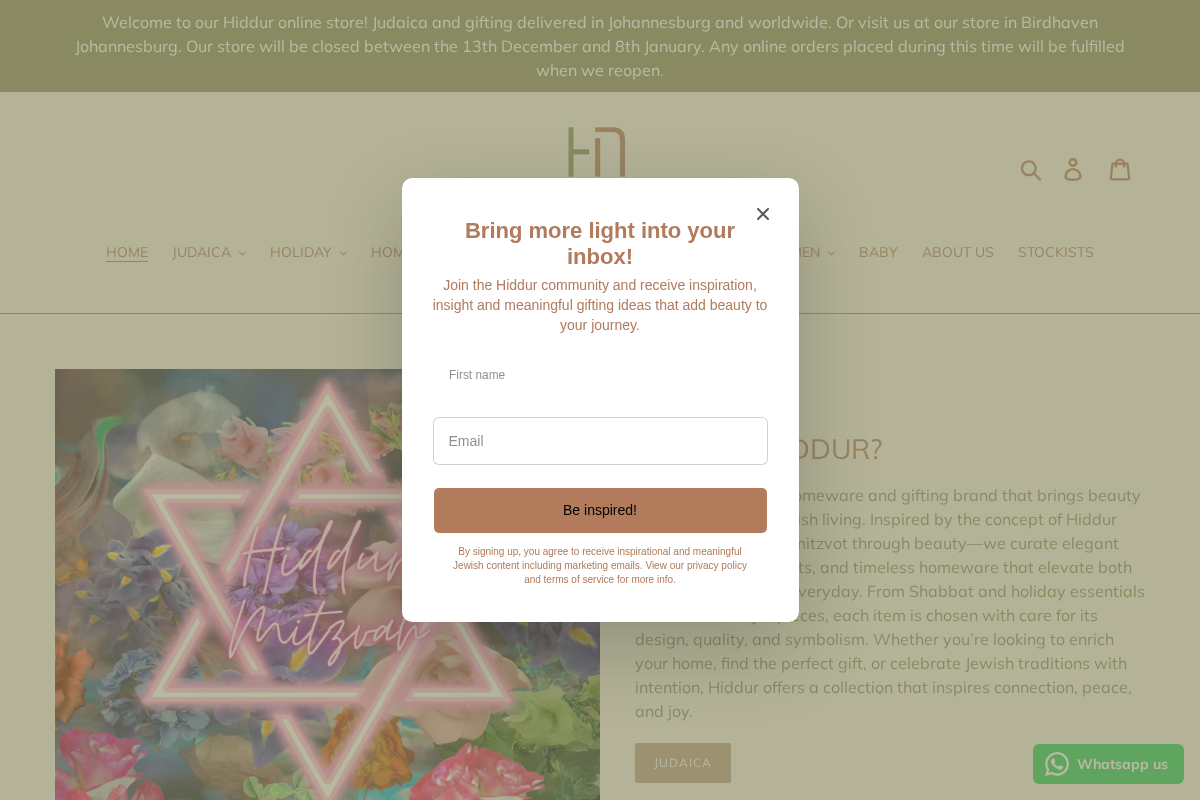 Hiddur homepage screenshot