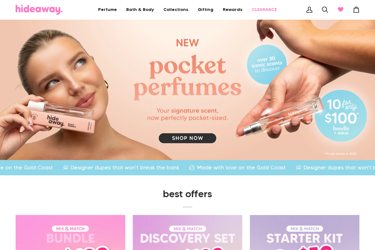 hideaway.online homepage screenshot