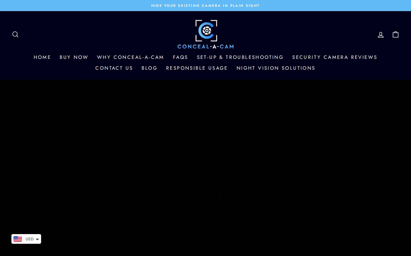 Hidemycamera homepage screenshot