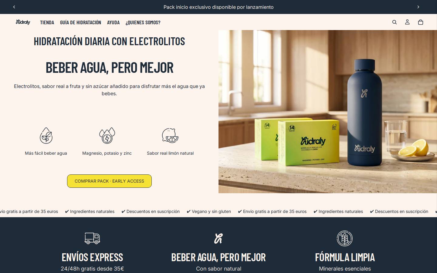 hidraly.es homepage screenshot