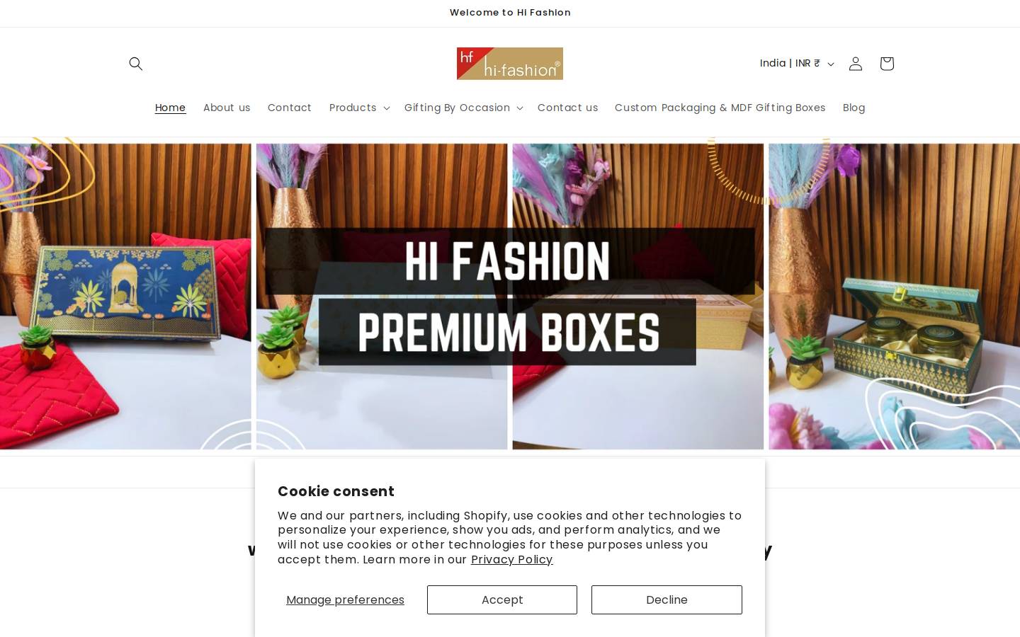 hifashion.co.in homepage screenshot