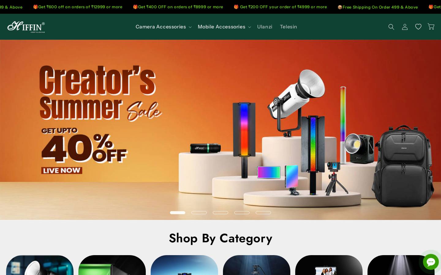 hiffin.com homepage screenshot