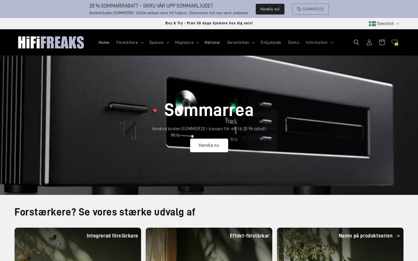 HiFifreaks.dk homepage screenshot