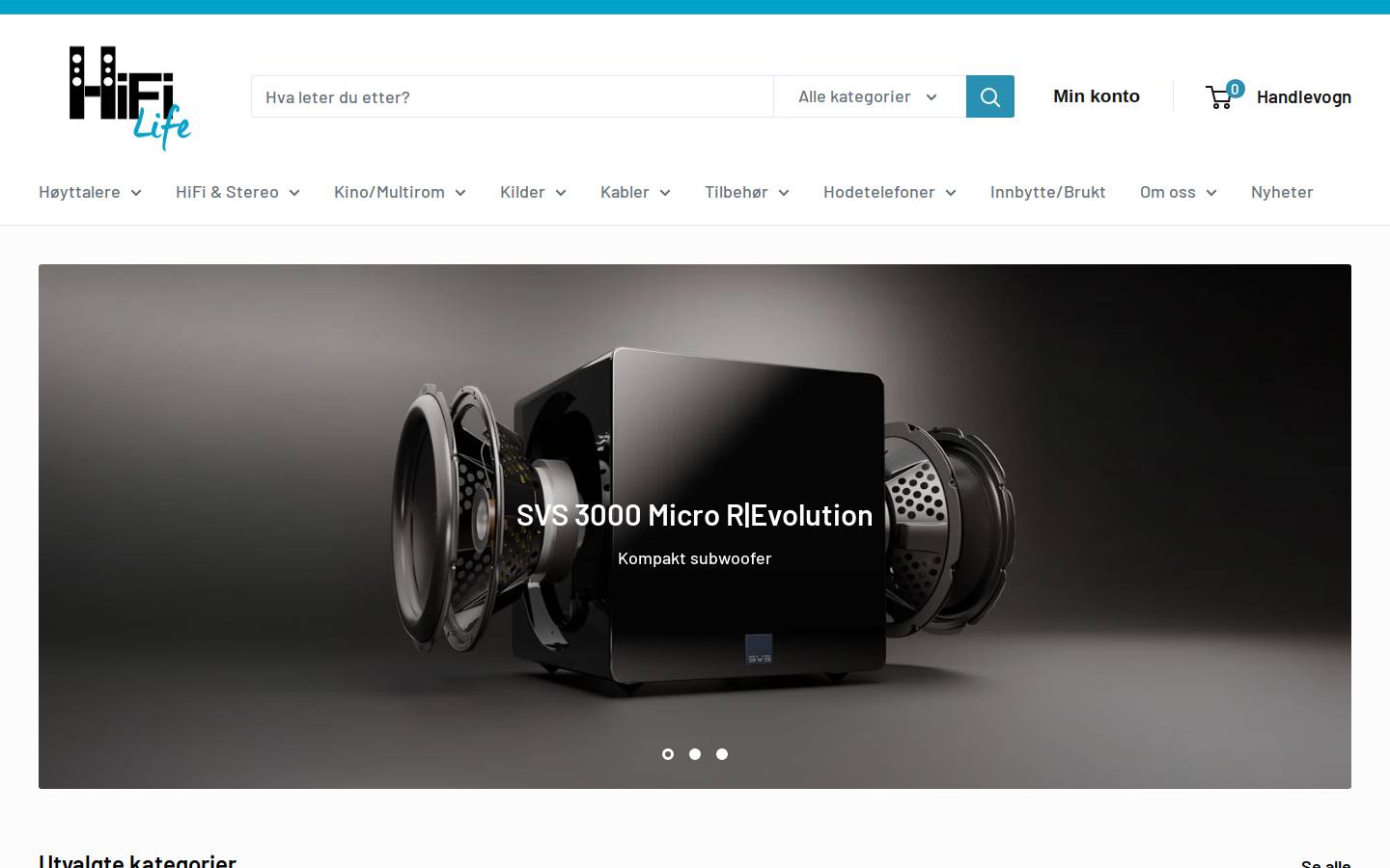 hifilife.no homepage screenshot