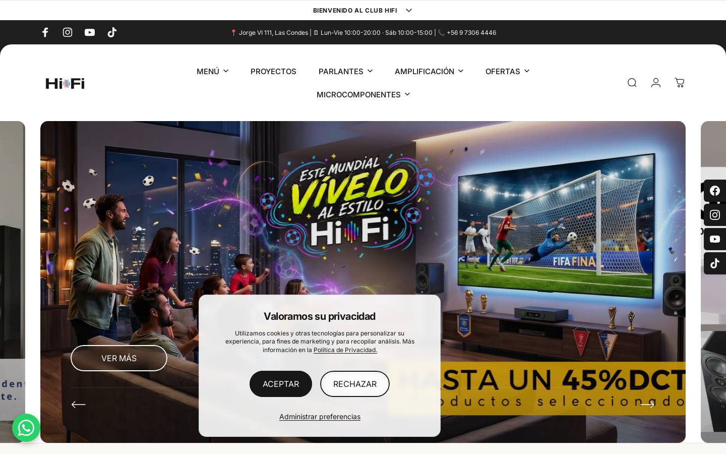 hifimarket.cl homepage screenshot