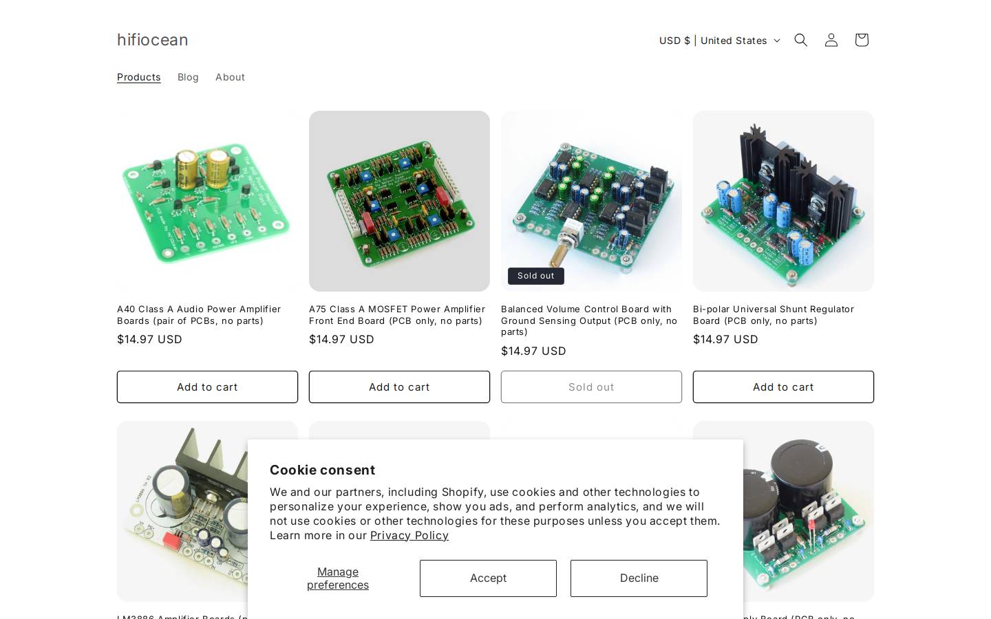 hifiocean.biz homepage screenshot