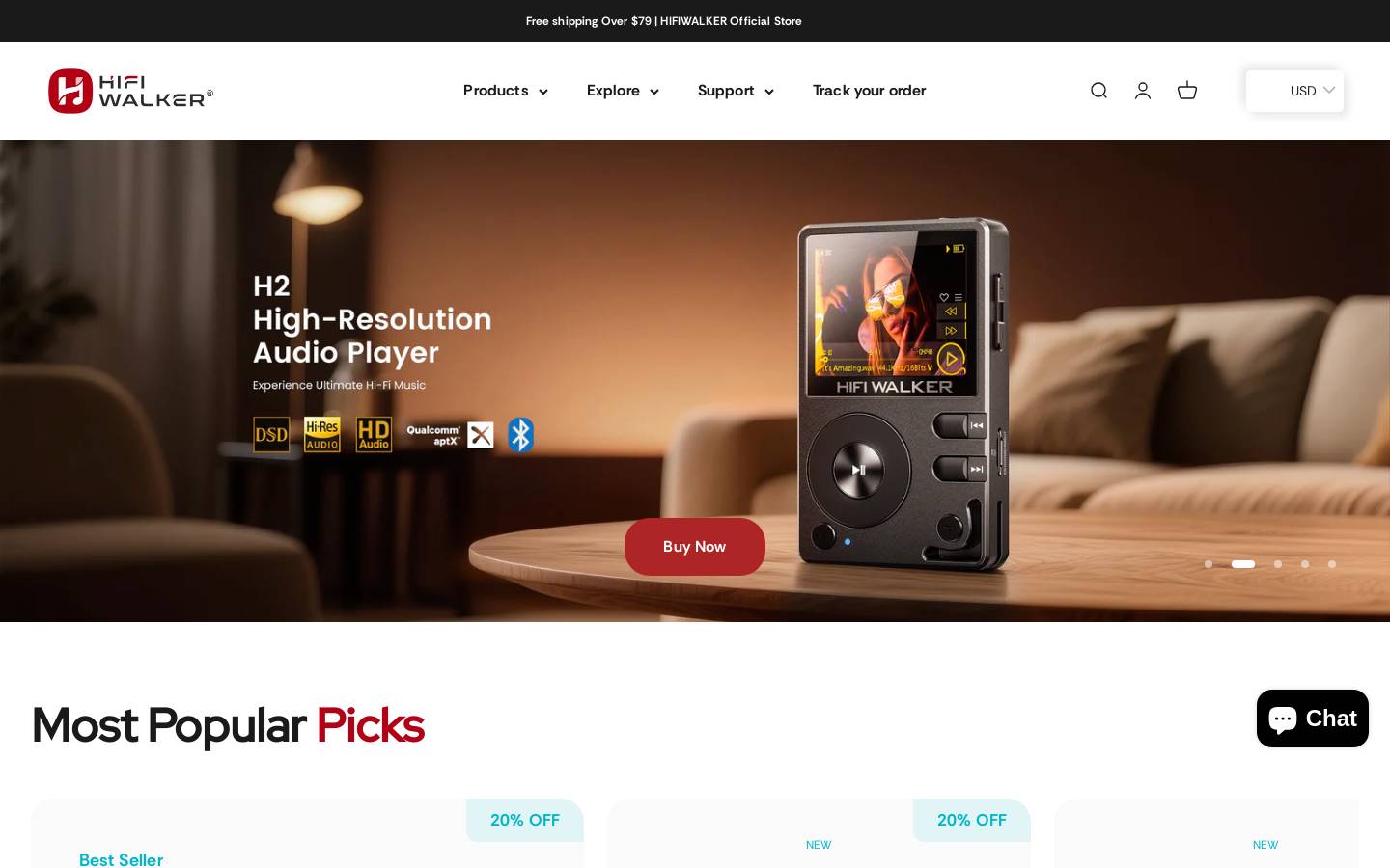 hifiwalker.com homepage screenshot