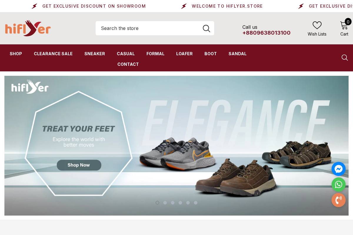Hiflyer homepage screenshot
