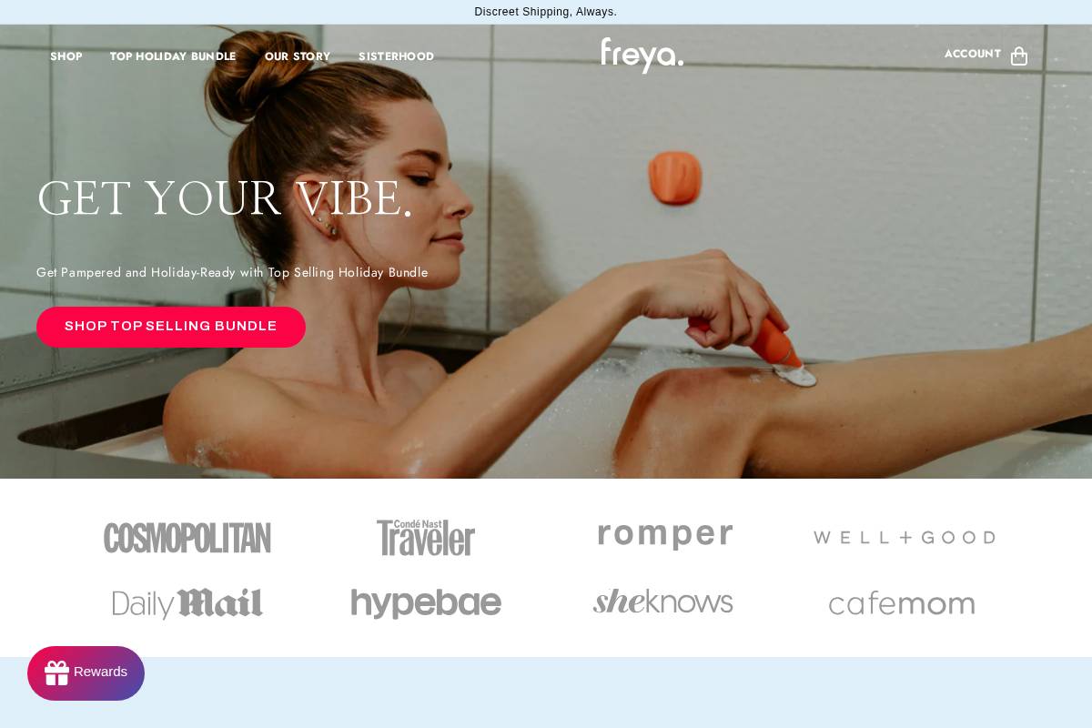 hifreya.com homepage screenshot