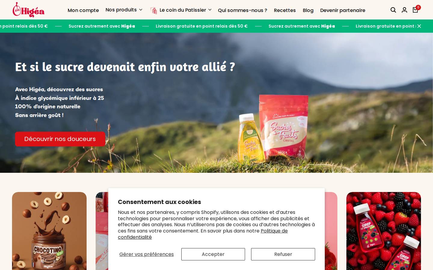 Higea homepage screenshot