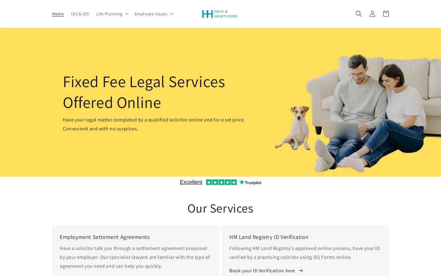 High Street-solicitors homepage screenshot