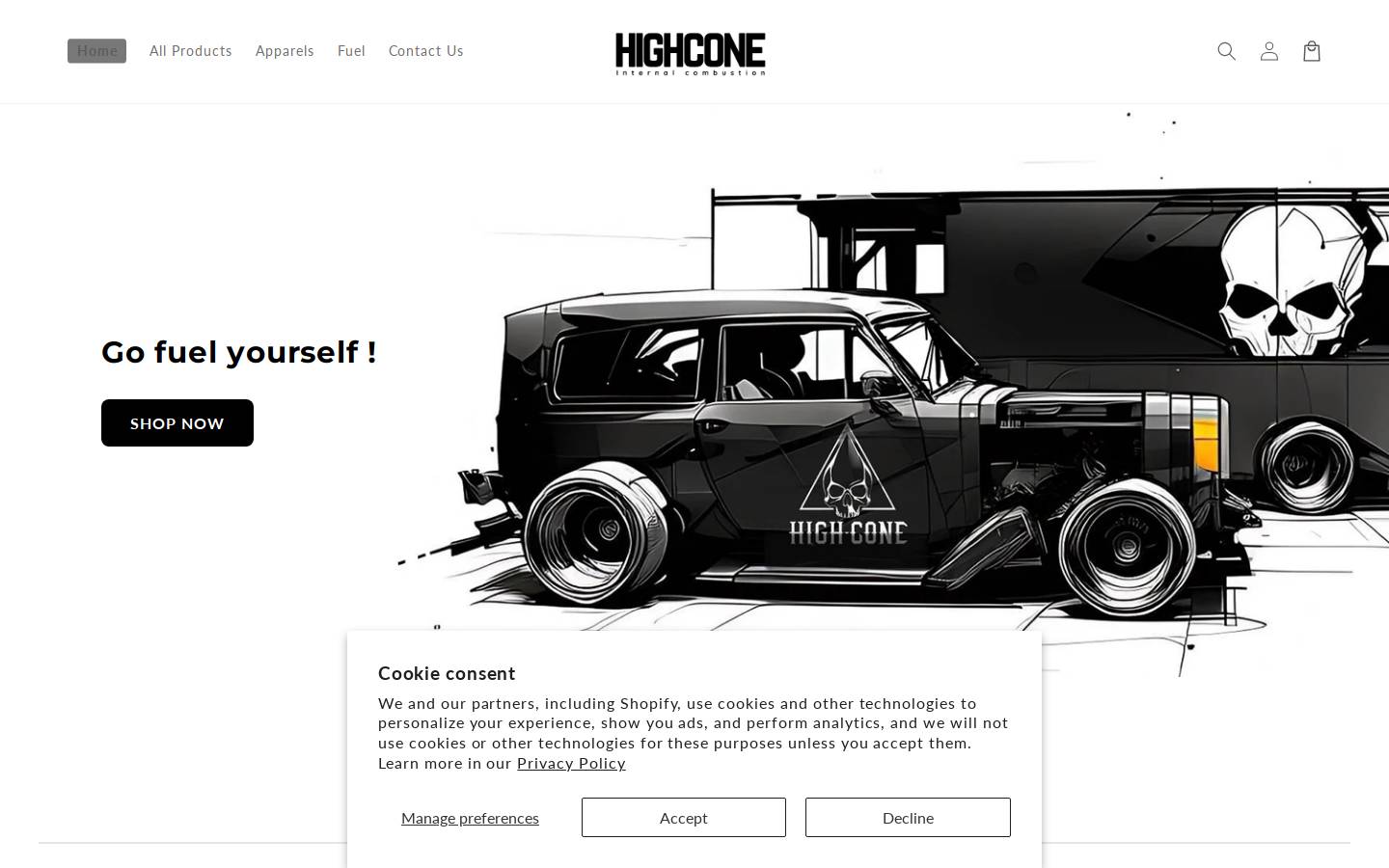 highcone.com homepage screenshot