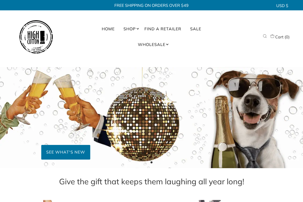 highcotton.com homepage screenshot