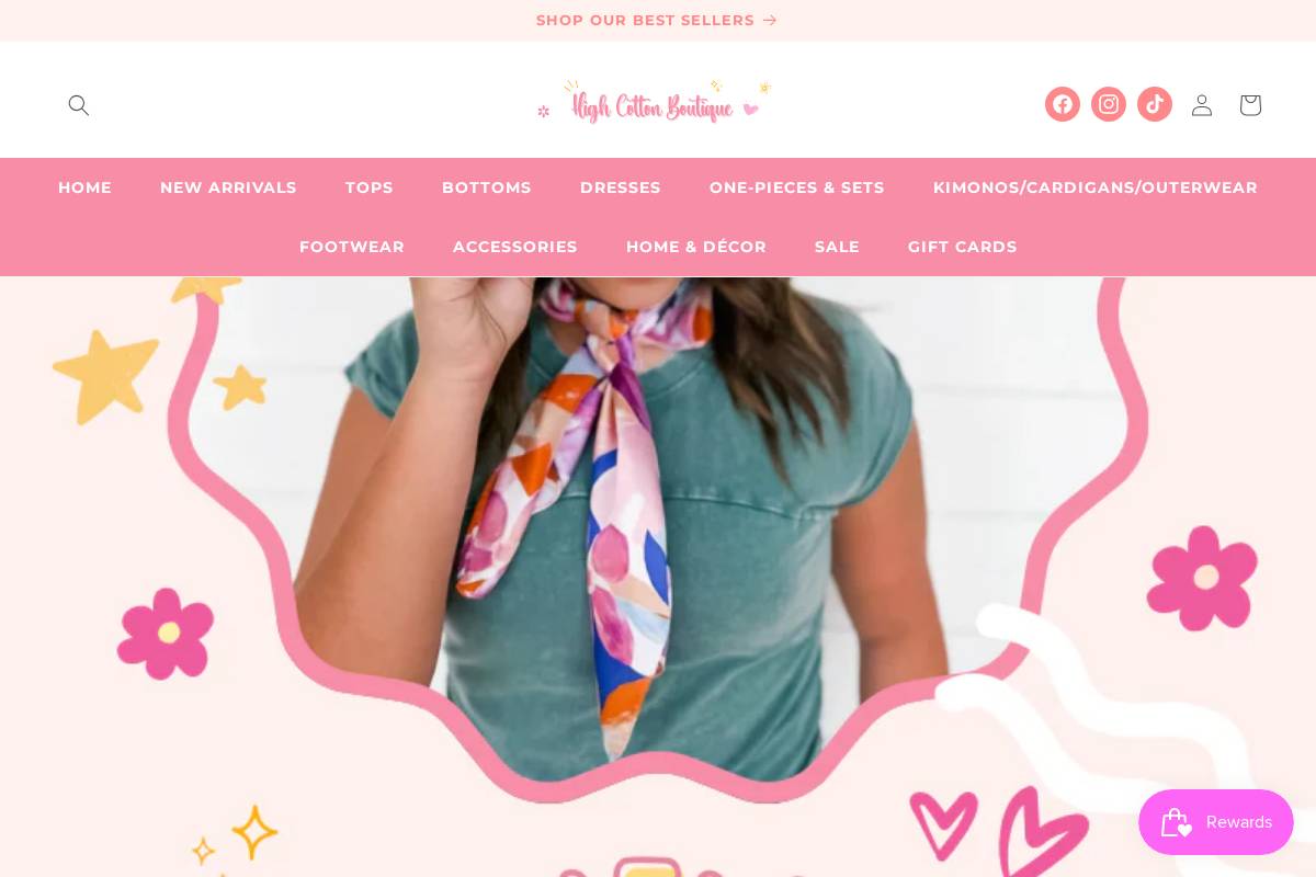highcottonboutique.com homepage screenshot