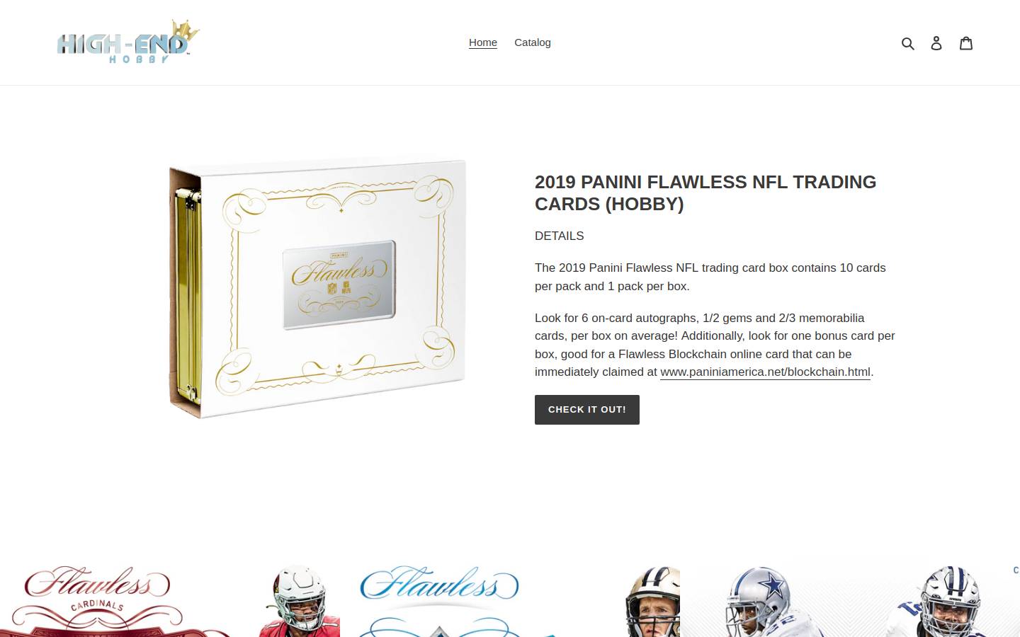 highendhobby.com homepage screenshot