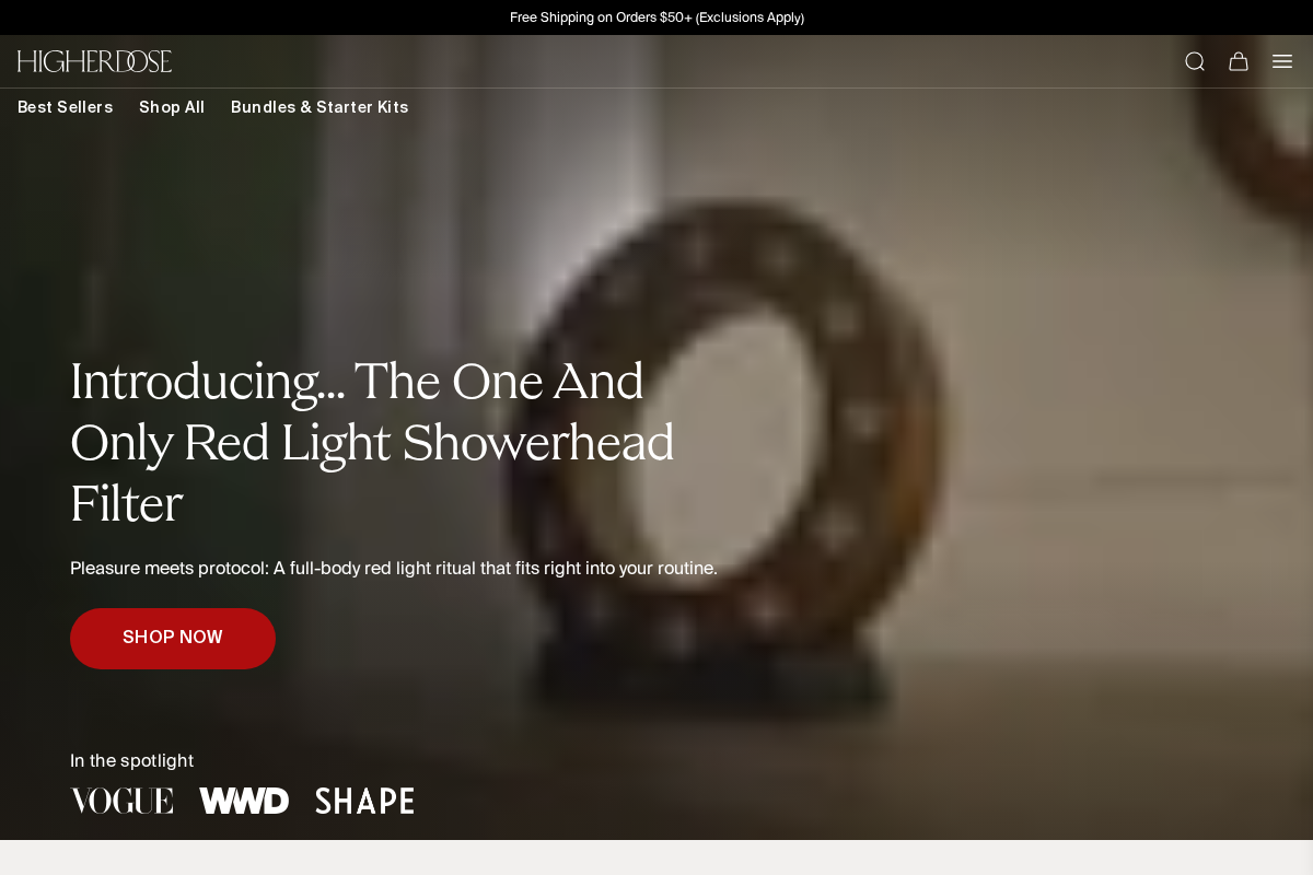 HIGHERDOSE homepage screenshot