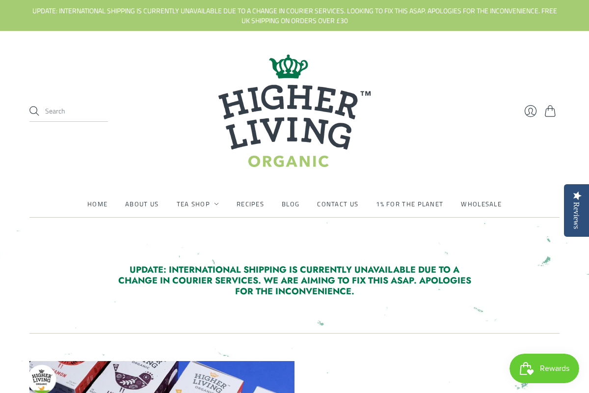 higherlivingherbs.com homepage screenshot