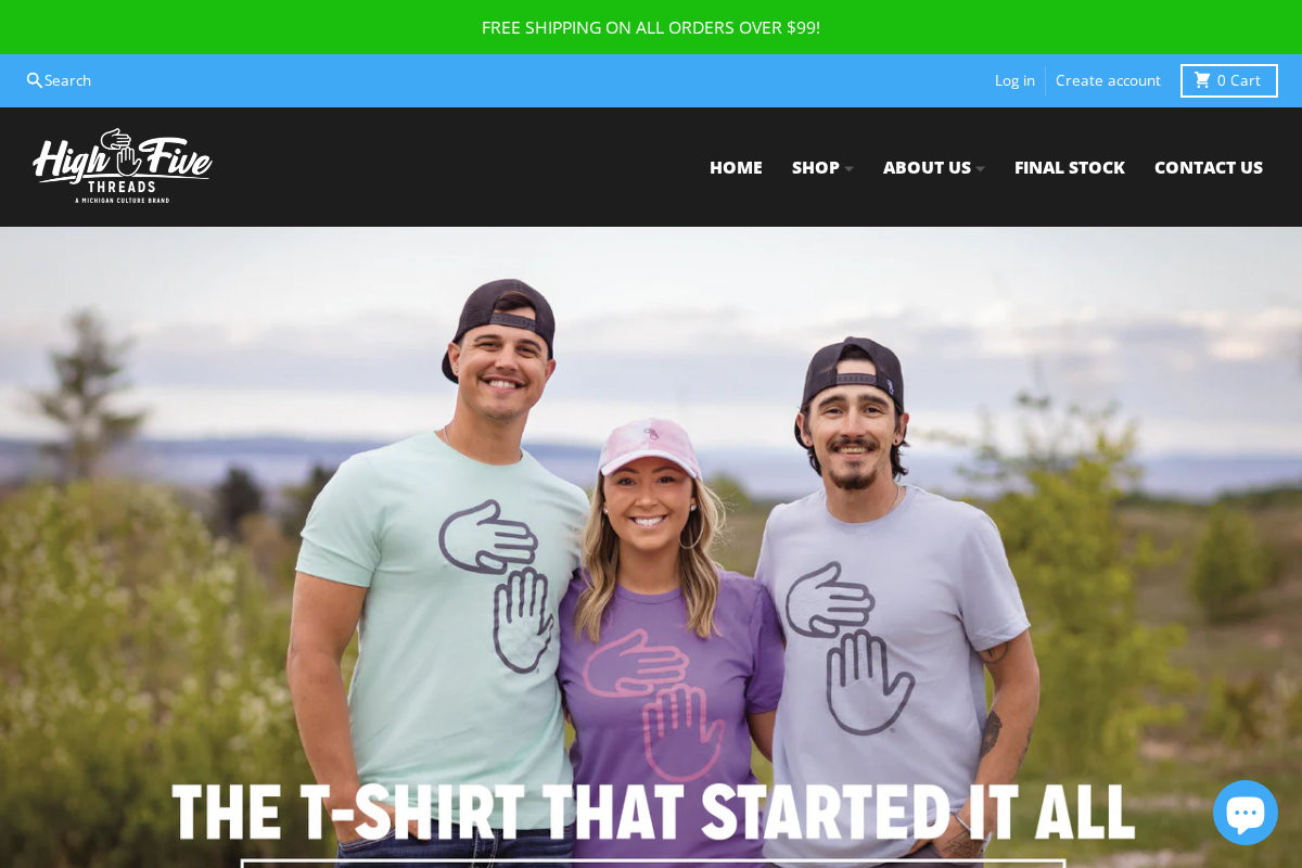 highfivethreads.com homepage screenshot