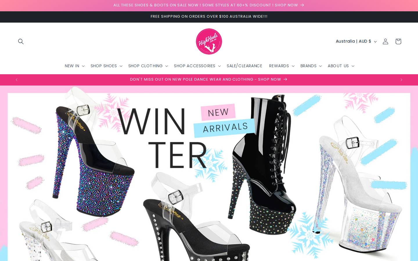 High Heels homepage screenshot