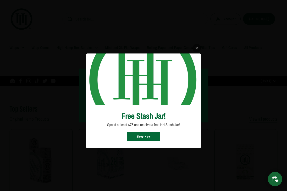 High Hemp Herbal Wraps homepage screenshot