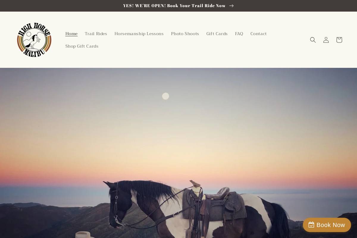 highhorsemalibu.com homepage screenshot