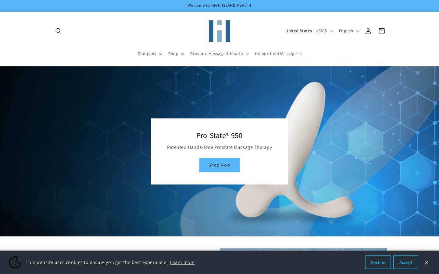 Alternative Medicine for Prostate Health homepage screenshot