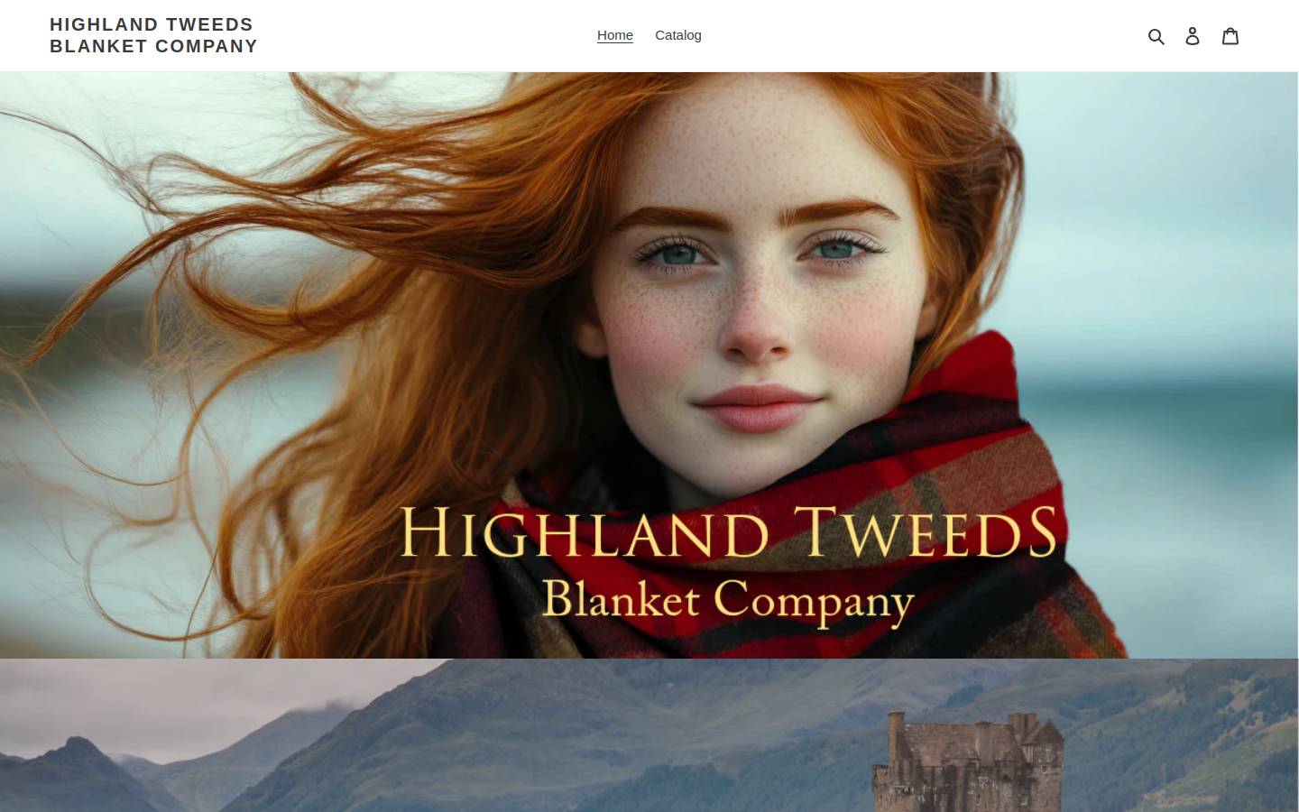 highlandtweedblanketco.com homepage screenshot
