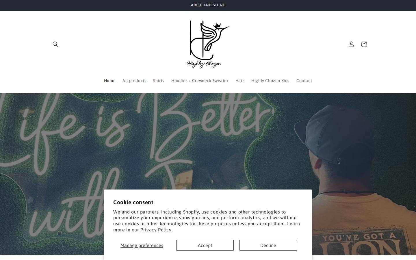 highlychozen.com homepage screenshot
