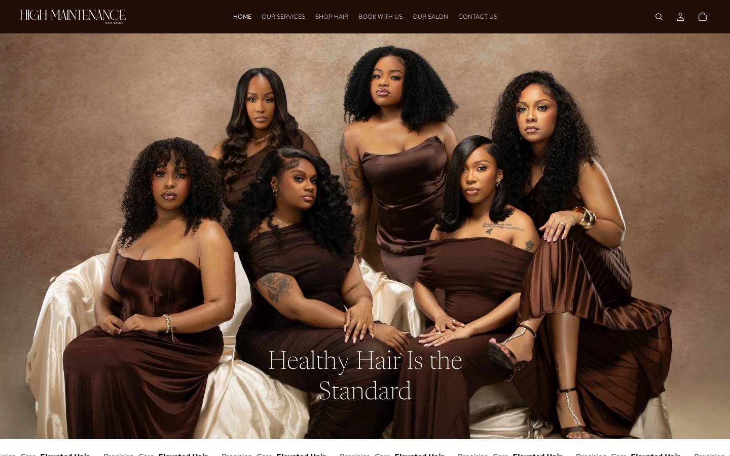 highmaintenancehairsalon.com homepage screenshot