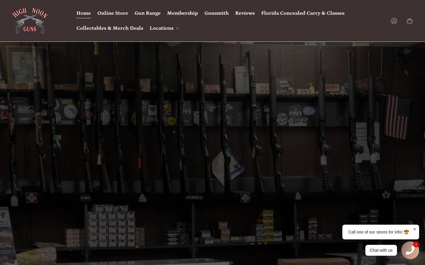highnoonguns.com homepage screenshot