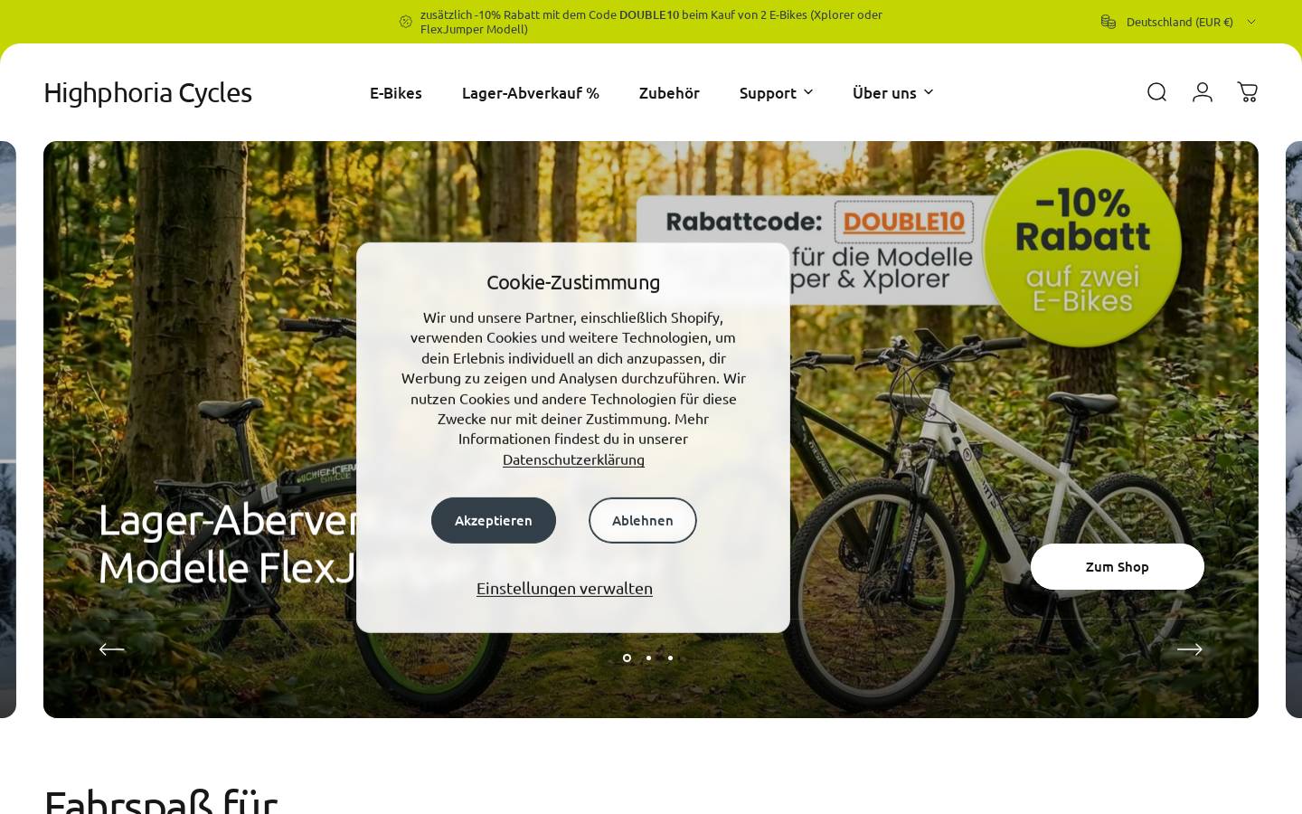 highphoria-cycles.com homepage screenshot