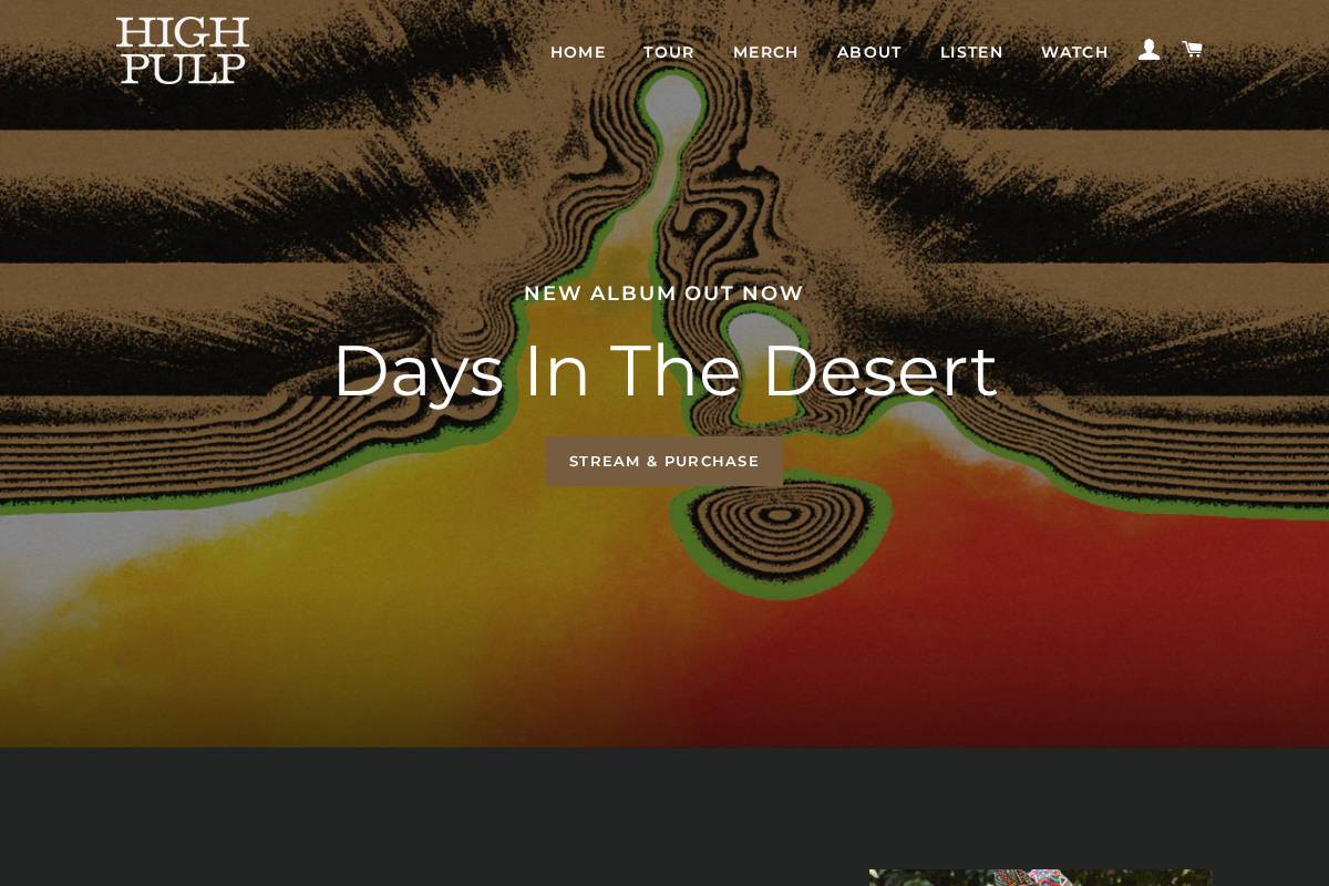 highpulpmusic.com homepage screenshot