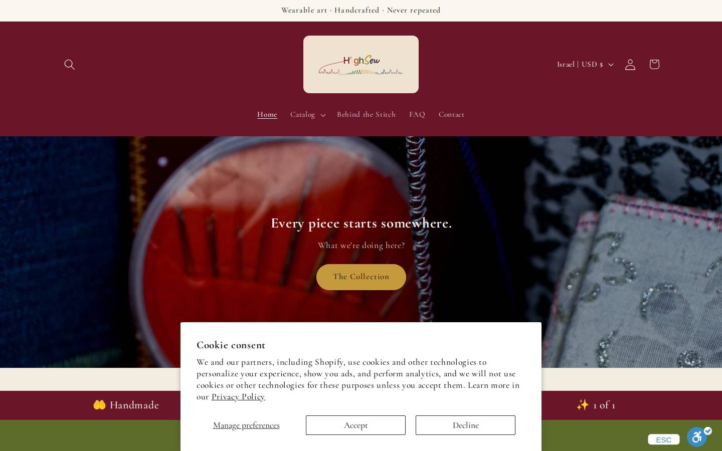 highsew.com homepage screenshot