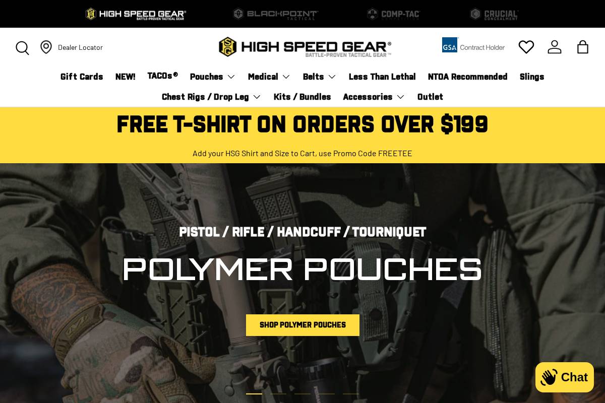 highspeedgear.com homepage screenshot