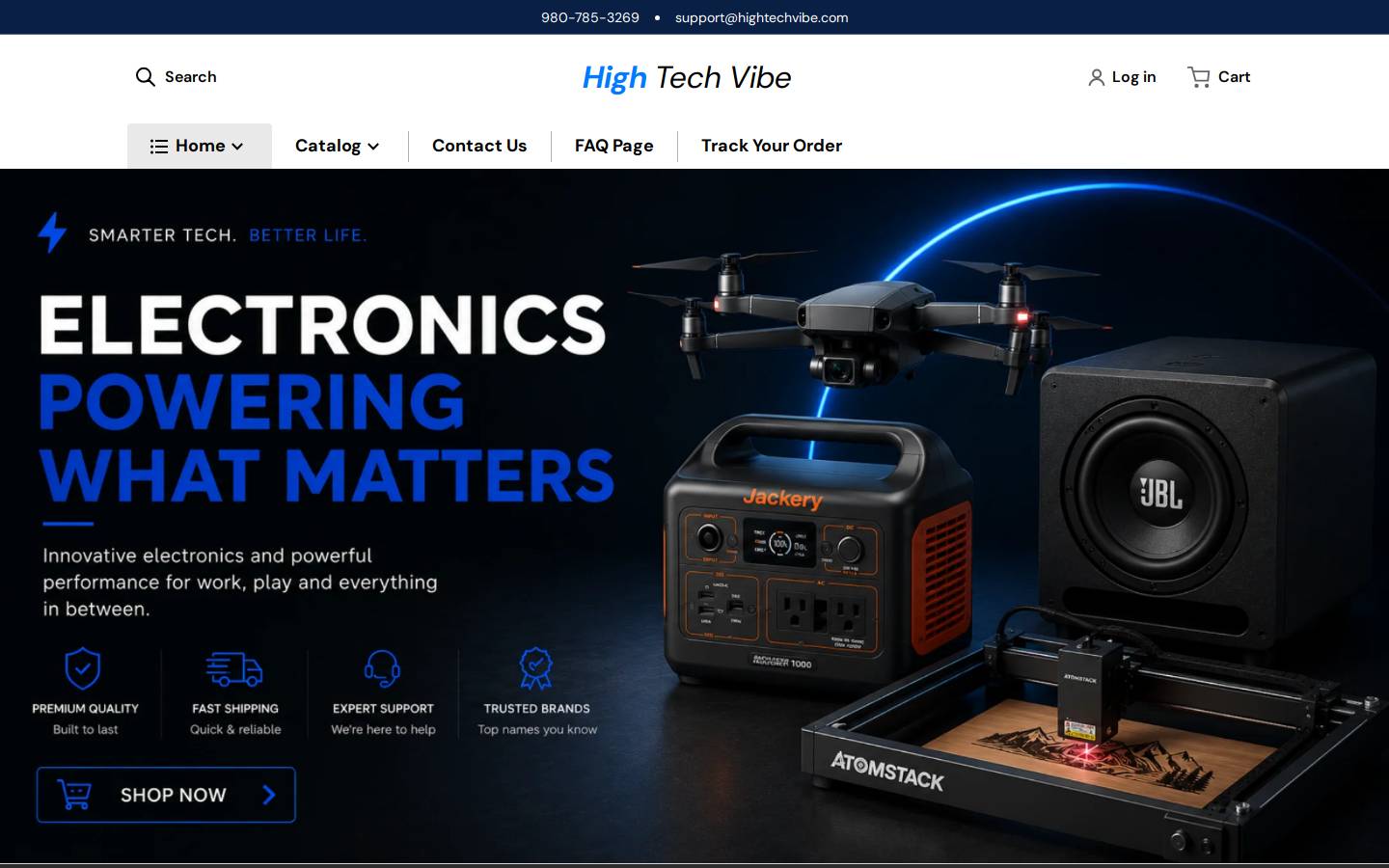 High Tech Vibe homepage screenshot