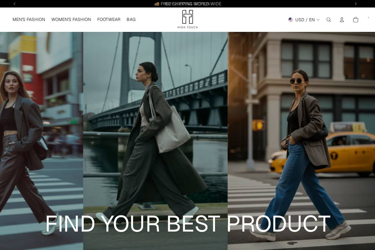 Hightouchshop homepage screenshot