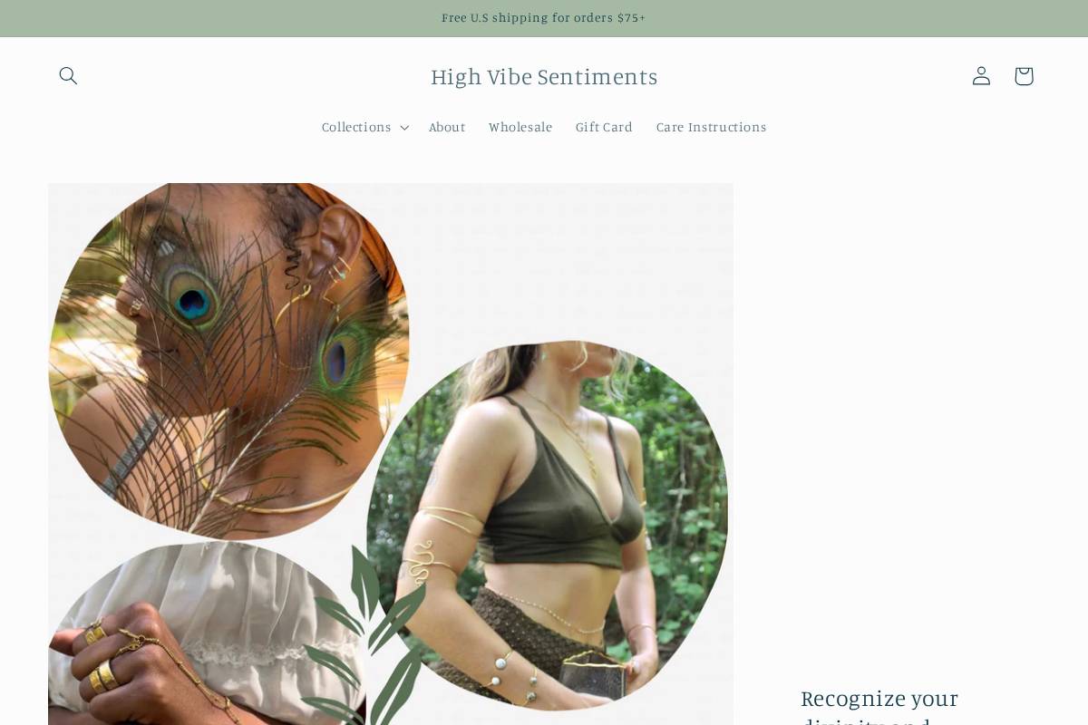 highvibesentiments.com homepage screenshot