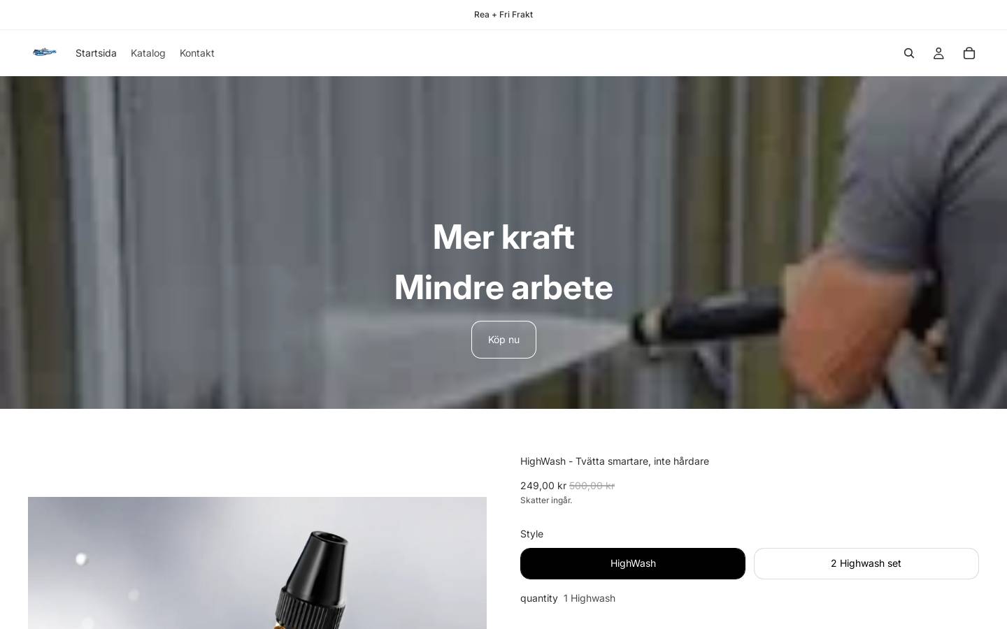 highwash.se homepage screenshot