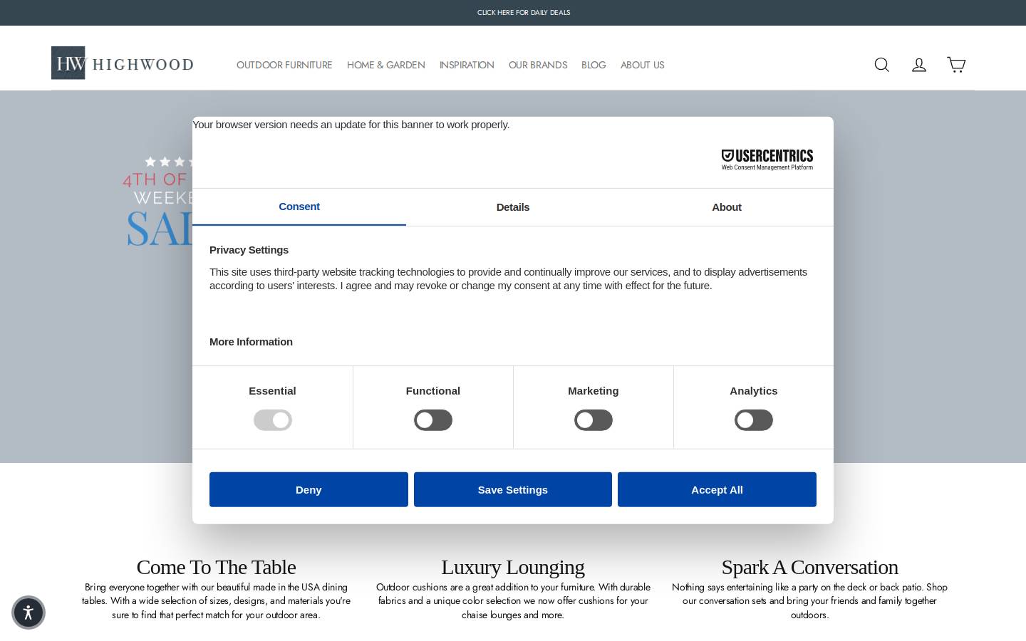Highwood USA homepage screenshot